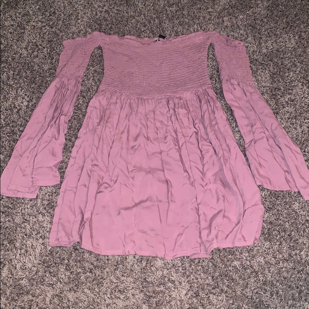 Pink Shoulder-less Top